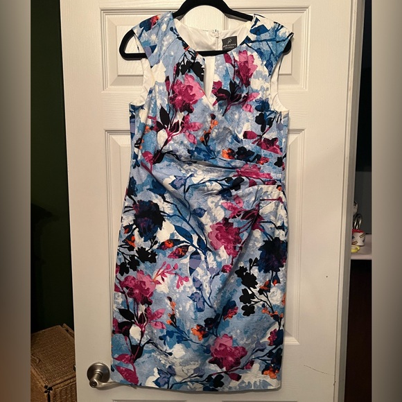 Adrianna Papell floral dress 14 - Picture 2 of 8